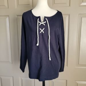 *FINAL PRICE *Talbots petite ladies navy Sailor tunic